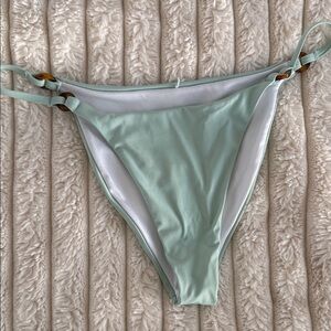 Women's Mint Green Bikini Bottom with Side Rings